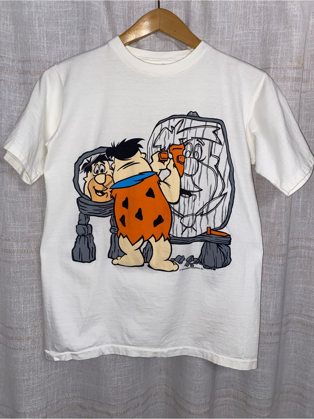 NWOT Rare VTG 80s Fred Flintstone Hanna Barbera Single Stitch Shirt Jostens S